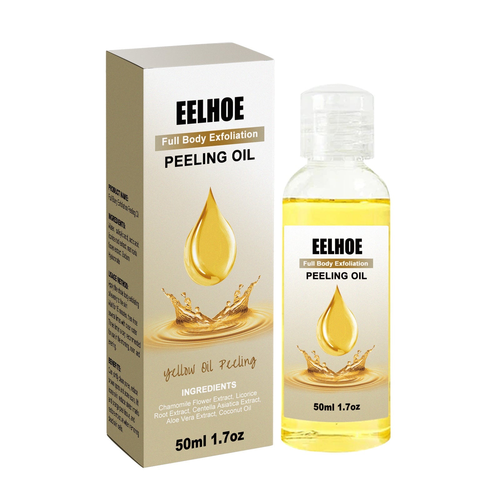 Whole Body Exfoliation Oil with Chrysanthemum and Aloe Vera 50ml - Teleplus