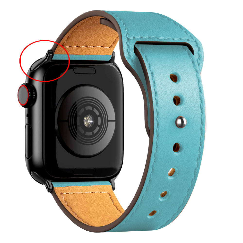 Wide-mouth Sleeve Leather Strap - Wide-mouth Sleeve Leather Strap for Apple Watch