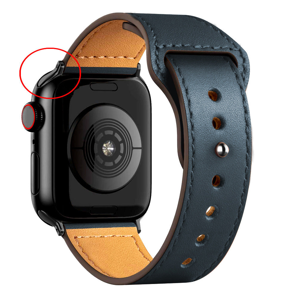 Wide-mouth Sleeve Leather Strap - Wide-mouth Sleeve Leather Strap for Apple Watch