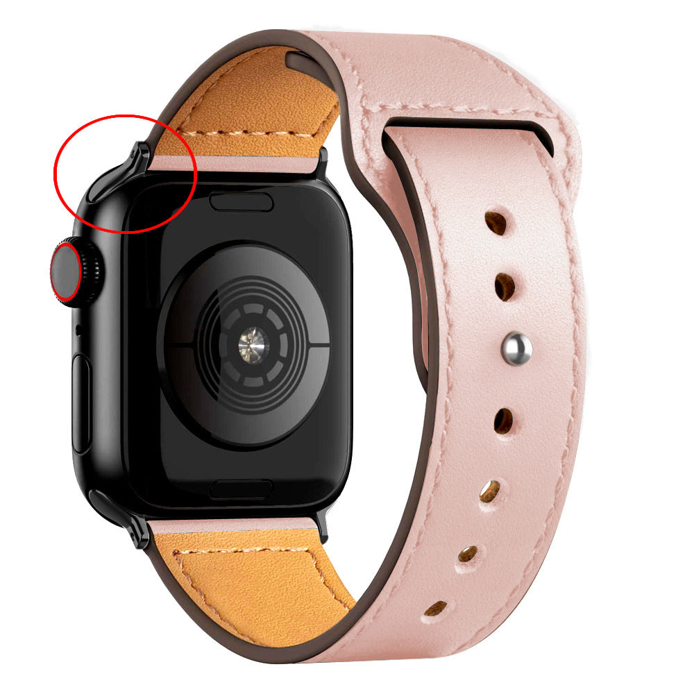 Wide-mouth Sleeve Leather Strap - Wide-mouth Sleeve Leather Strap for Apple Watch