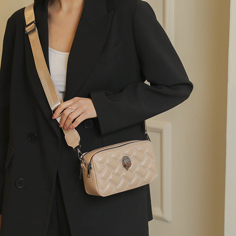 Wide Shoulder Strap Crossbody Bag with Eagle for Daily - Teleplus shoulder crossbody wide strap eagle