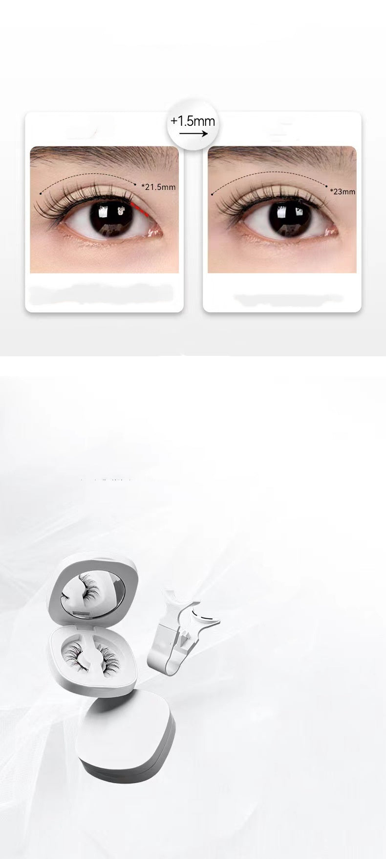 Widened Eyelash Soft Magnetic False Lashes for Comfortable Wear - widened eyelash soft magnetic suction