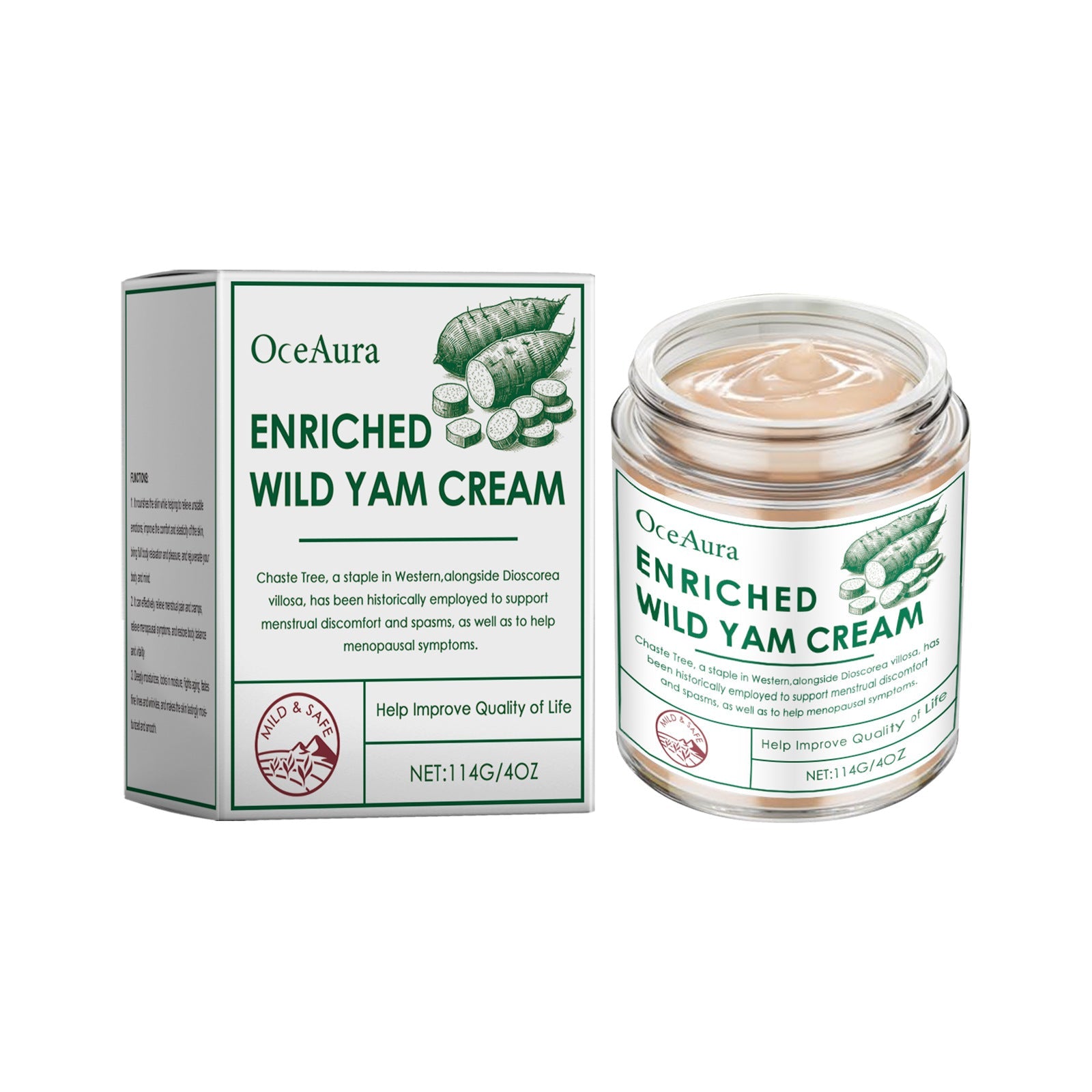 Wild Yam Firming Body Cream with Dioscorea Japonica and Moisturizing Extracts - Moisturizers wild yam firming wrinkle