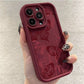 Wine Red Butterfly Silicone Case for iPhone Fashion Girl Protector - Teleplus wine red butterfly fashion girl