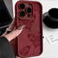 Wine Red Butterfly Silicone Case for iPhone Fashion Girl Protector - Teleplus wine red butterfly fashion girl