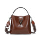 Winter Bucket Bag Shoulder Messenger with Leather and Polyester Cotton Lining - winter bucket bag shoulder messenger