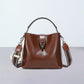 Winter Bucket Bag Shoulder Messenger with Leather and Polyester Cotton Lining - winter bucket bag shoulder messenger