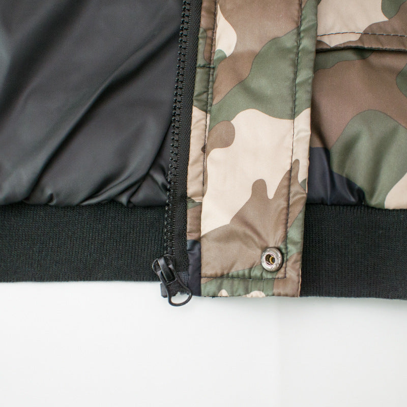 Winter Camouflage Jacket for Men with Hood and Polyester Fiber - cotton camouflage jacket men