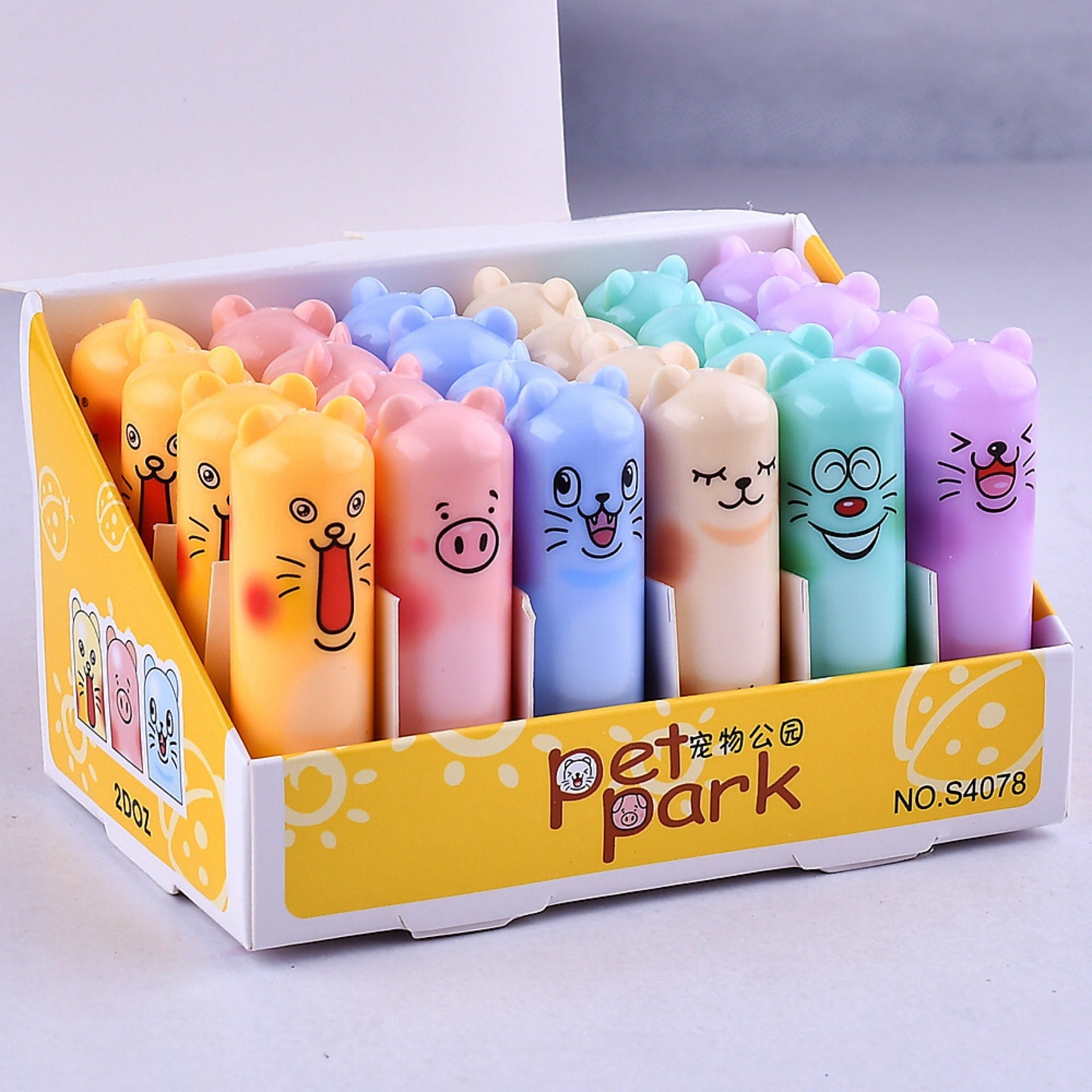 Winter cute bear colorless lip balm set for all skin types with mixed colors - Teleplus Cute Bear Colorless Lip Balm
