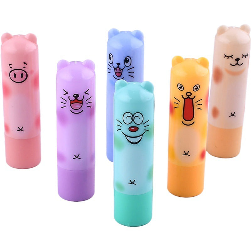Winter cute bear colorless lip balm set for all skin types with mixed colors - Teleplus Cute Bear Colorless Lip Balm
