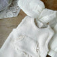 Winter Fleece-lined Infant Western Style Soft Thick Lambswool Lace Large Pockets Sleeveless Romper Jumpsuit - Snuggle