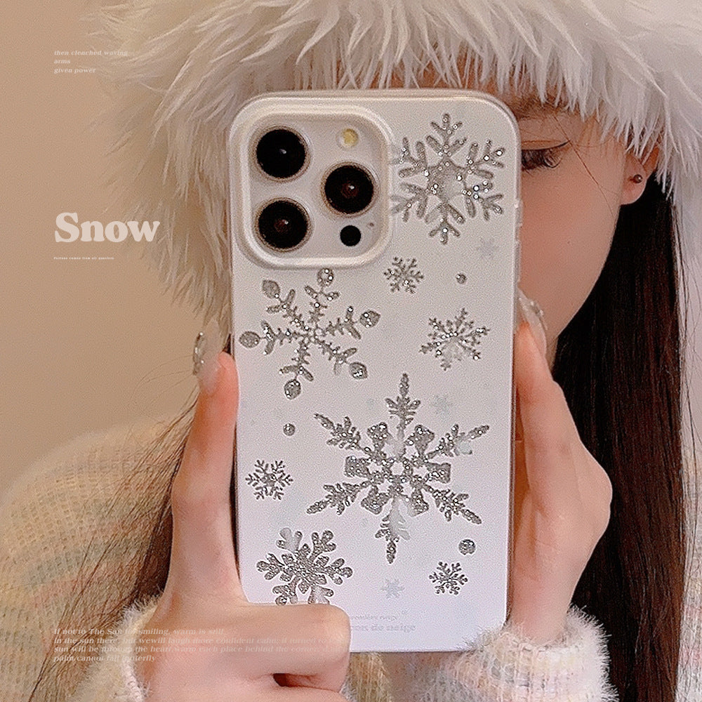 Winter Floating Cream Transparent Silicone for Apple Anti-fall TPU Case - Teleplus winter floating cream atmosphere