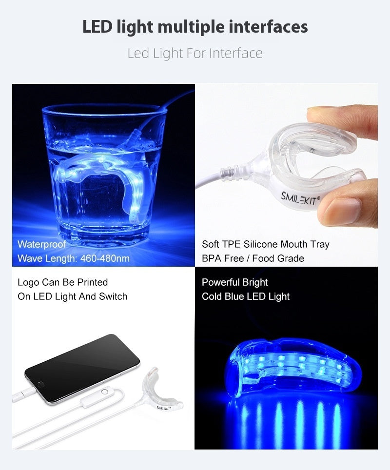 Household Tooth Whitening Light Suit with USB Charging for Easy - Brighten Your Smile Magic light suit household tooth