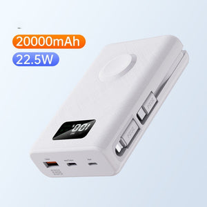 Wireless Charger Head Bracket Mobile Power with Multi-USB Output - 7 Supply charger head bracket mobile power