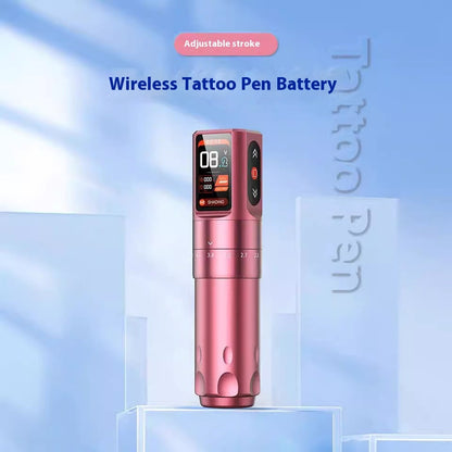 Wireless Adjustable Stroke Pen Tattoo Machine with Aviation Aluminum Alloy - for Precise Work wireless adjustable
