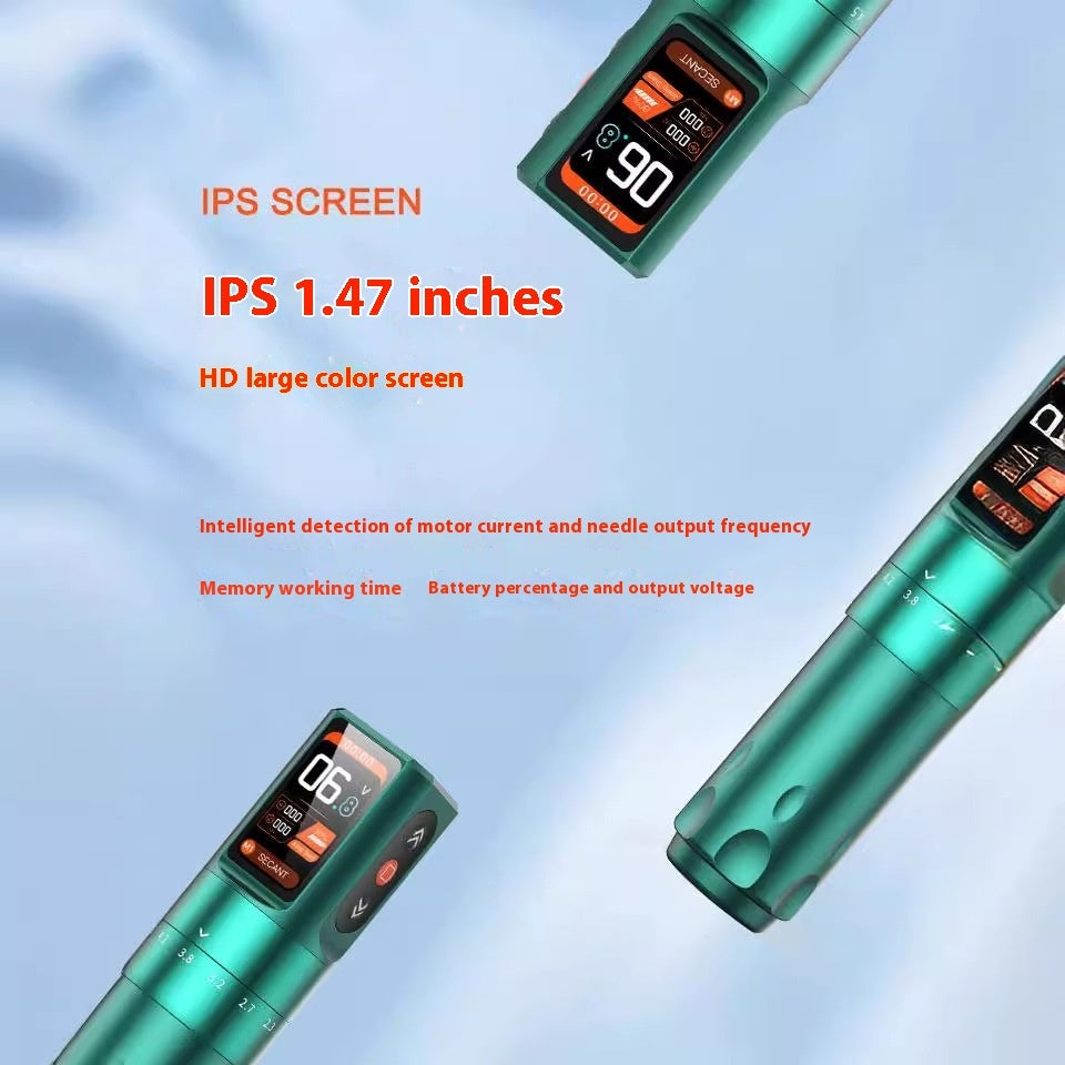 Wireless Adjustable Stroke Pen Tattoo Machine with Aviation Aluminum Alloy - for Precise Work wireless adjustable