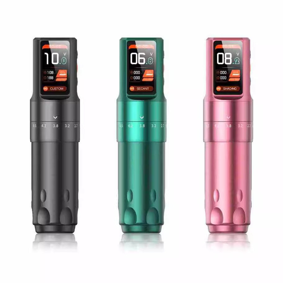 Wireless Adjustable Stroke Pen Tattoo Machine with Aviation Aluminum Alloy - for Precise Work wireless adjustable