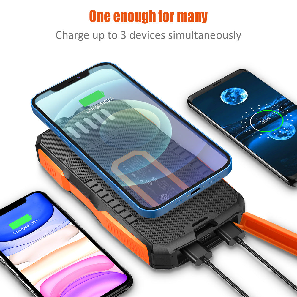 Wireless Charge Phone Case in Black Orange and Blue Options - wireless charge phone black orange case