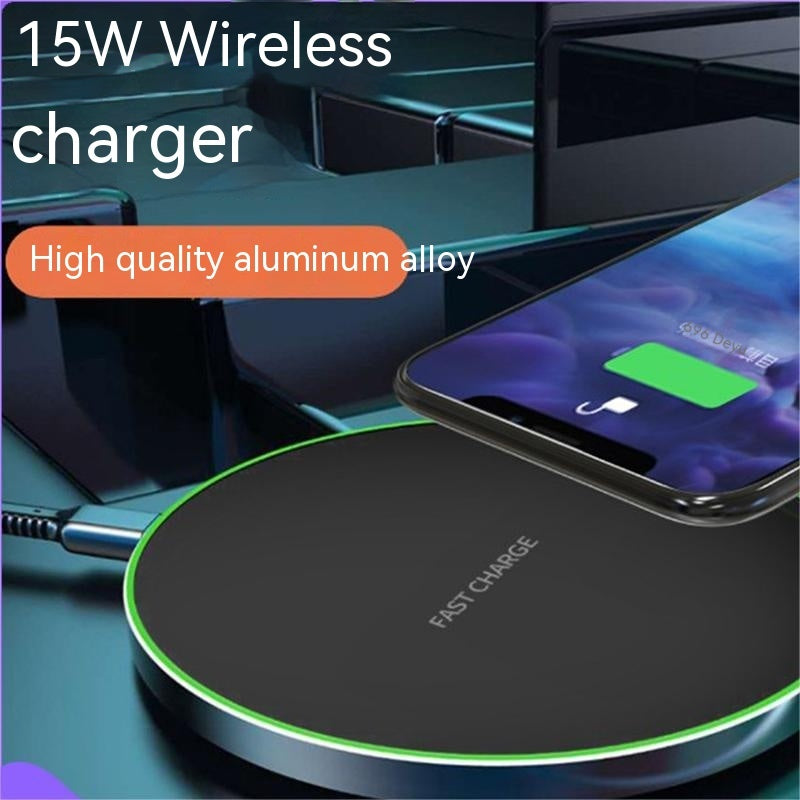 Wireless Charger Pad Aluminum Alloy for United States with CHF Compatibility - Charge Fast This Disc of Power united