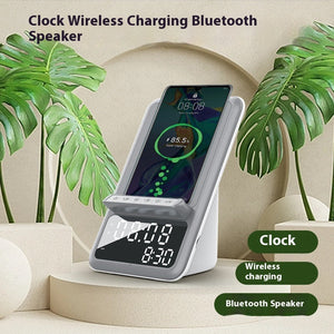 Wireless Charger with Creative Clock Design for United States and CHF Users - Charge Your Devices While Jamming united