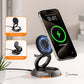 Wireless Charger with Tarnish Blue Green Finish for United States and CHF - Three-in-One Phones Watches Headsets Fun!