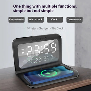 Wireless Charger with Time Temperature Display and Alarm Clock for United States - to Charge Your Life a united states
