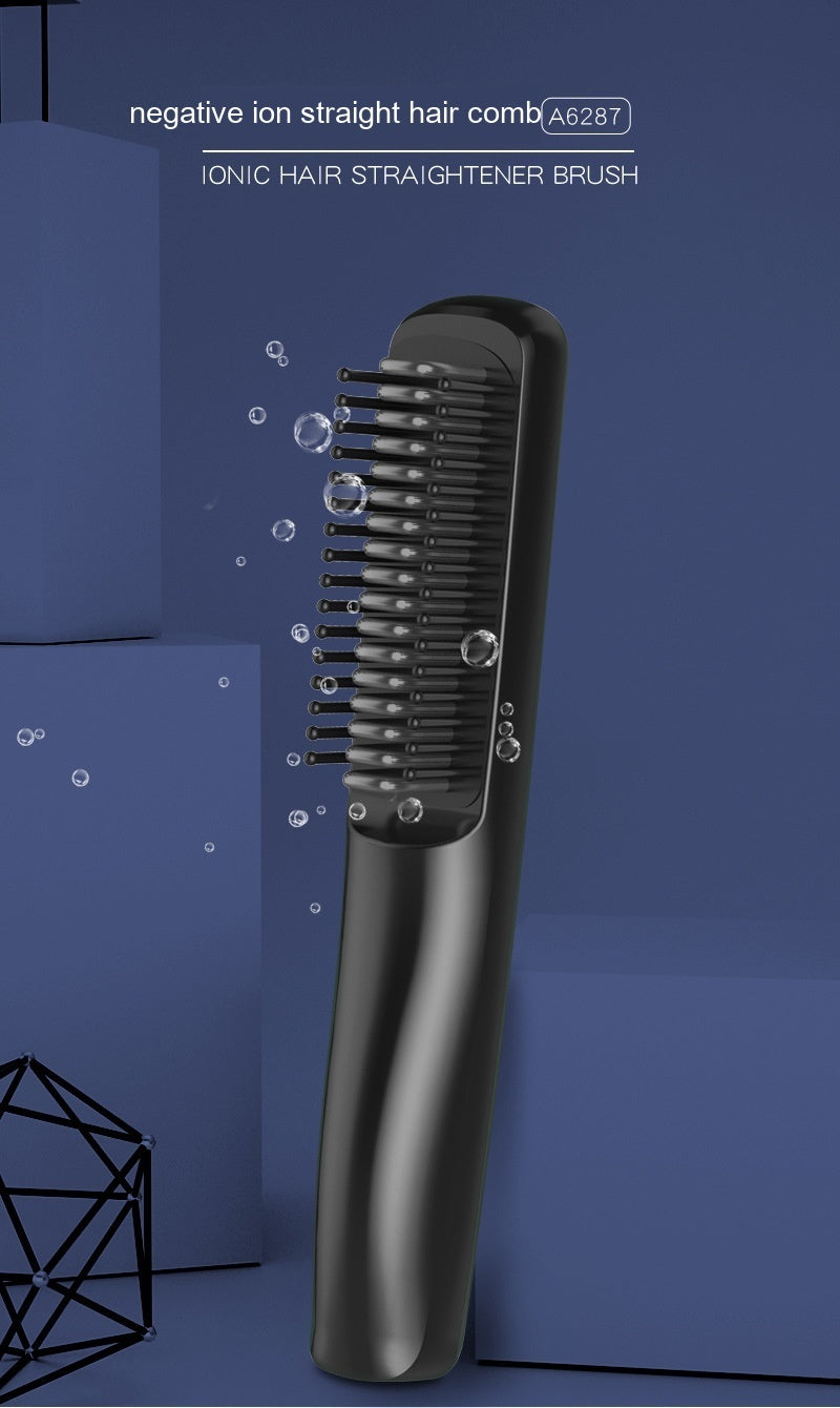 Wireless Charging Anion Straight Comb with USB 2600mAh Battery and Temperature Control - Teleplus wireless charging
