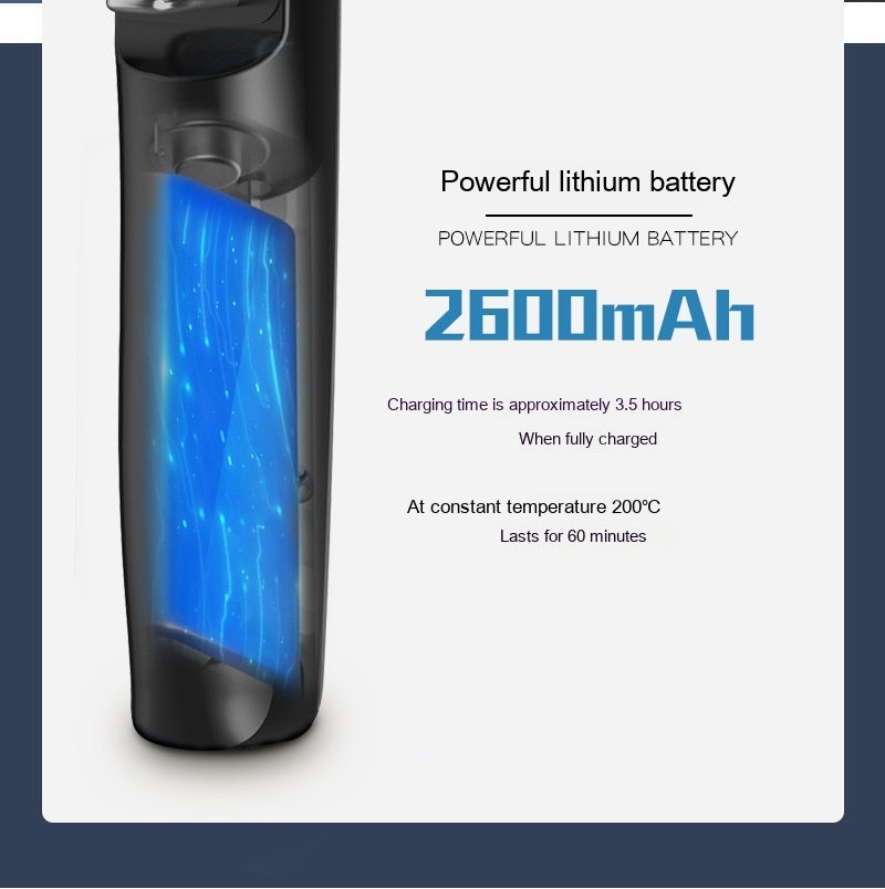 Wireless Charging Anion Straight Comb with USB 2600mAh Battery and Temperature Control - Teleplus wireless charging