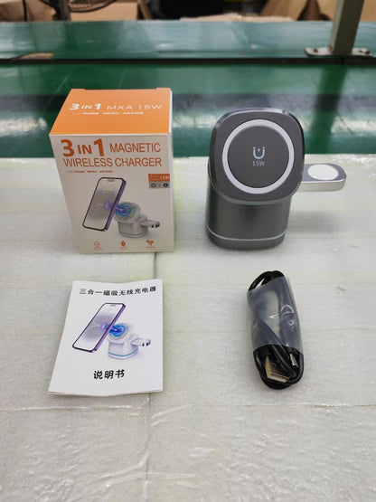 Wireless Charging Power Adapter for US Devices 9V-2A and 12V Support CHF - Magnetic Marvel Three-in-One Output Charger