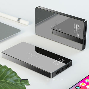 Wireless Charging Treasure Mirror Digital Display 20000 MAh - Wireless Charging Treasure Mirror 20000mAh Power Bank