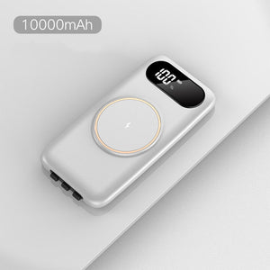 Wireless Charging Battery Pack for United States Devices with LCD Display and 10000 mA Capacity - Type-C 10000mAh Type