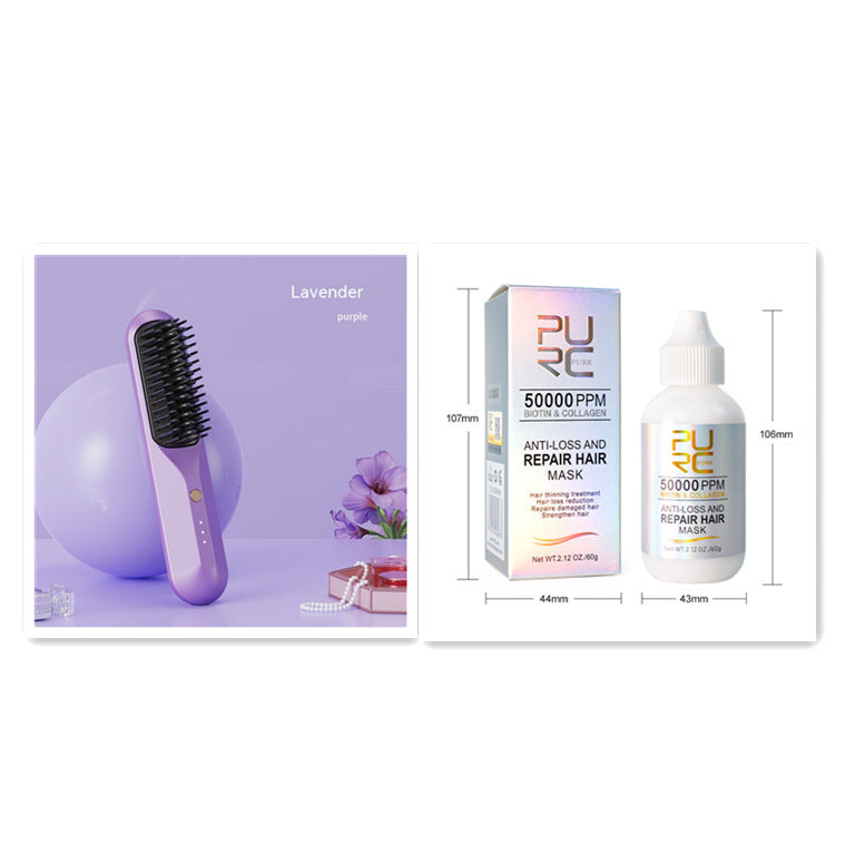 Wireless Hair Straightener Flat Iron Mini with Masks and USB Charging - wireless hair straightener flat iron mini