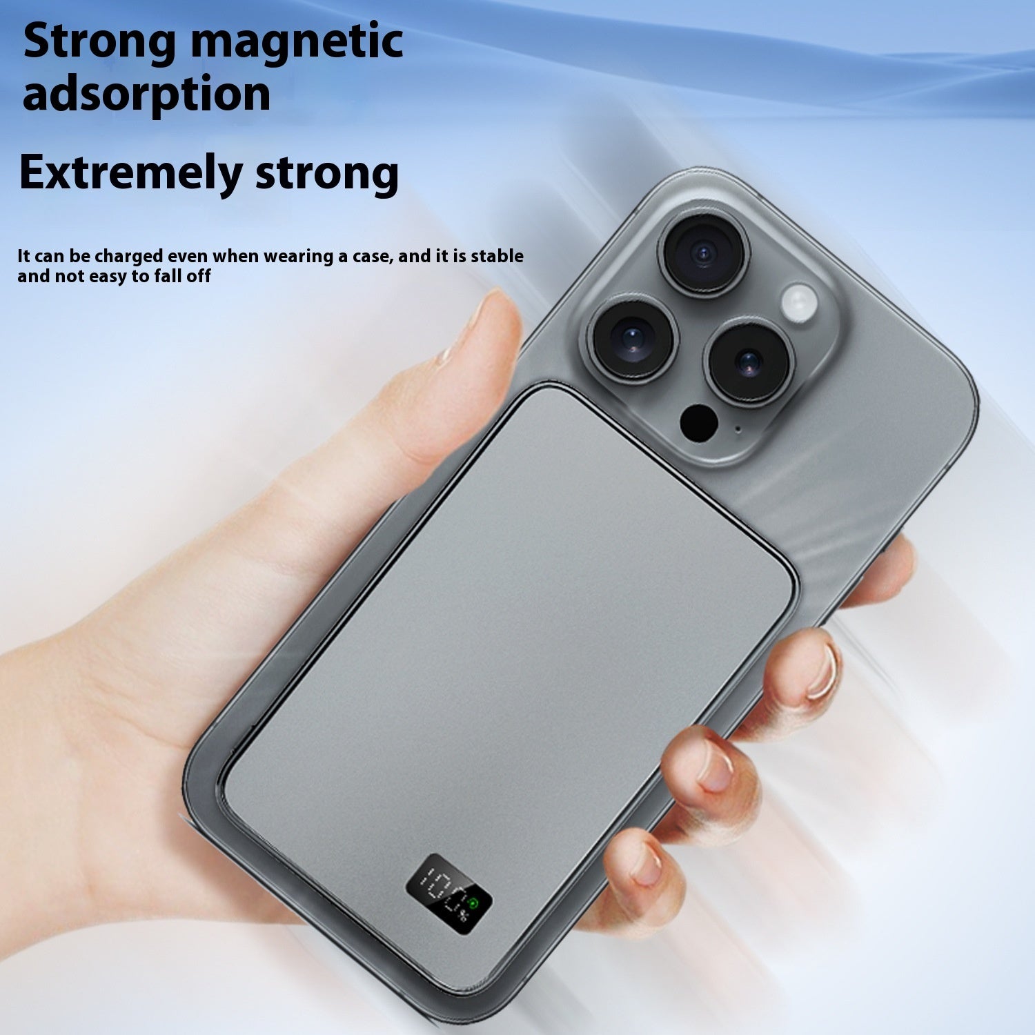 Wireless Magnetic Fast Charge Power Bank with Alloy Shell in Multiple Colors - wireless magnetic fast charge power bank