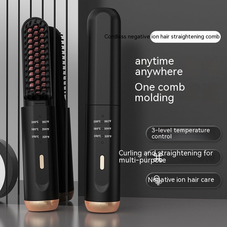Wireless Negative Ion Straight Comb for Hair and Care - Teleplus wireless negative ion straight hair