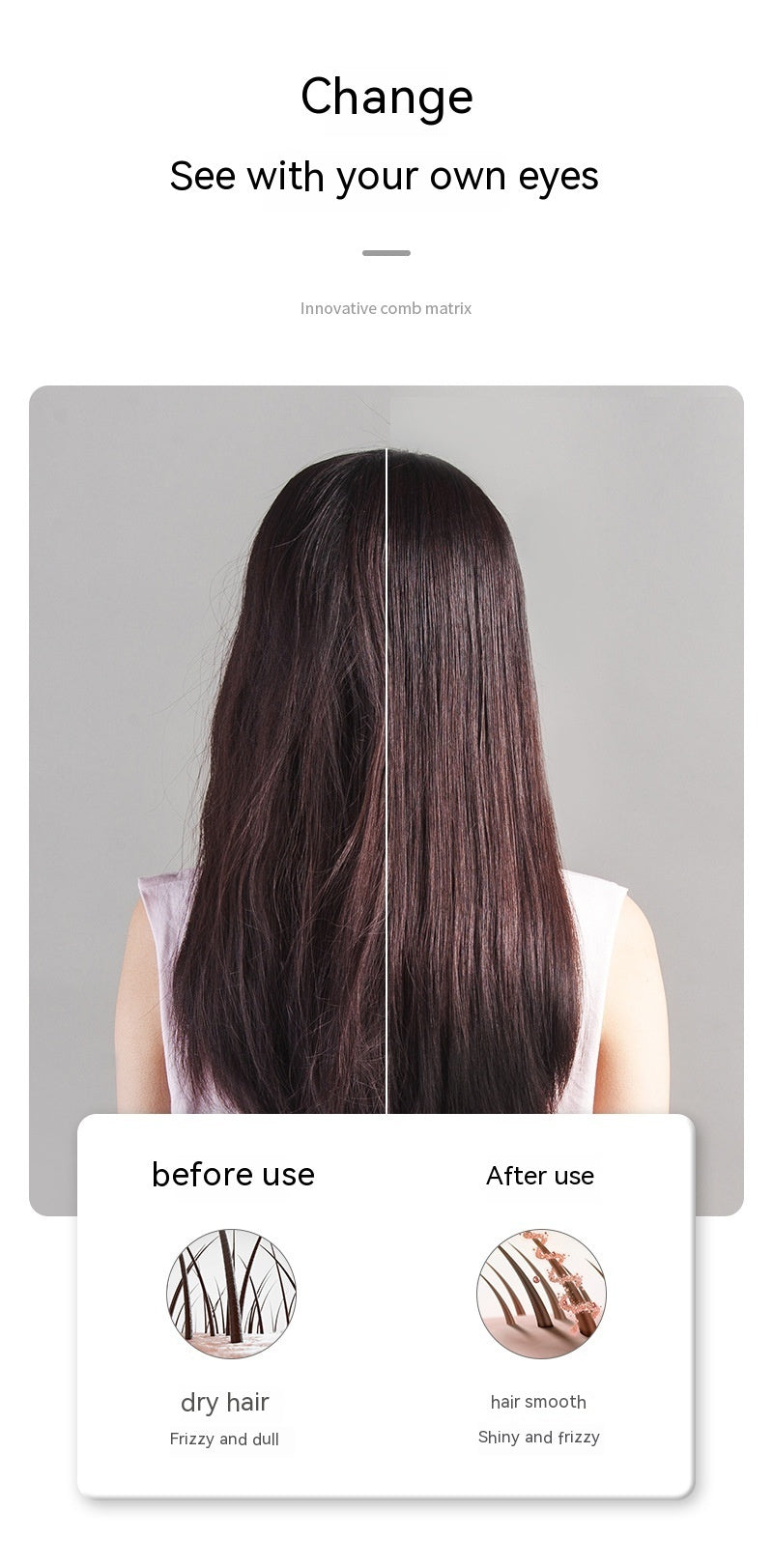 Wireless Negative Ion Straight Comb for Hair and Care - Teleplus wireless negative ion straight hair