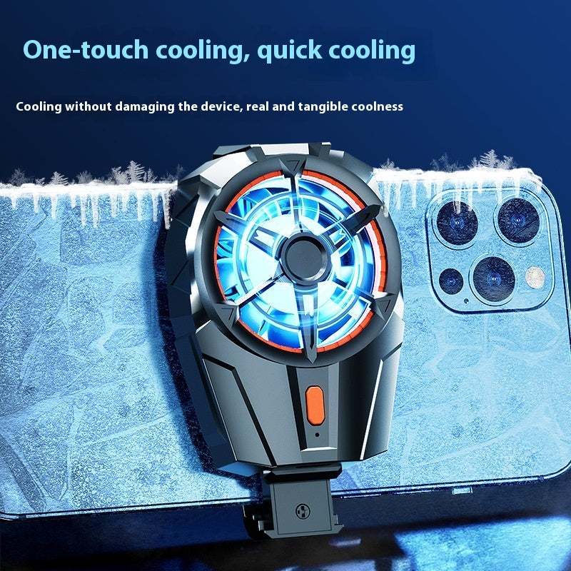 Wireless Phone Turbine Radiator with Cooling Fan Rechargeable Black - mobile phone turbine radiator wireless