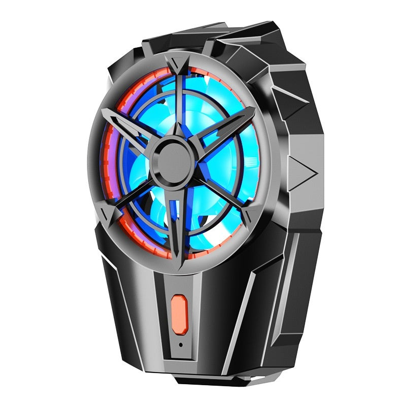 Wireless Phone Turbine Radiator with Cooling Fan Rechargeable Black - mobile phone turbine radiator wireless