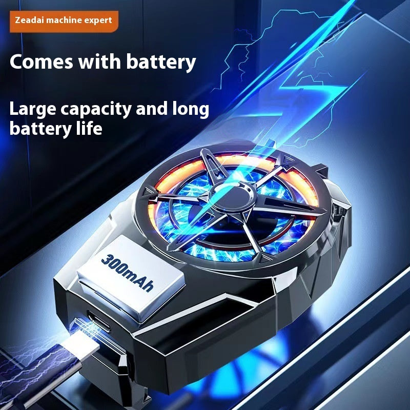 Wireless Phone Turbine Radiator with Cooling Fan Rechargeable Black - mobile phone turbine radiator wireless