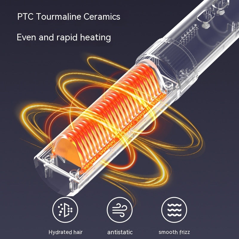 Wireless Portable Charging Straight Comb with Anion and Titanium Coating - Teleplus charging portable wireless straight