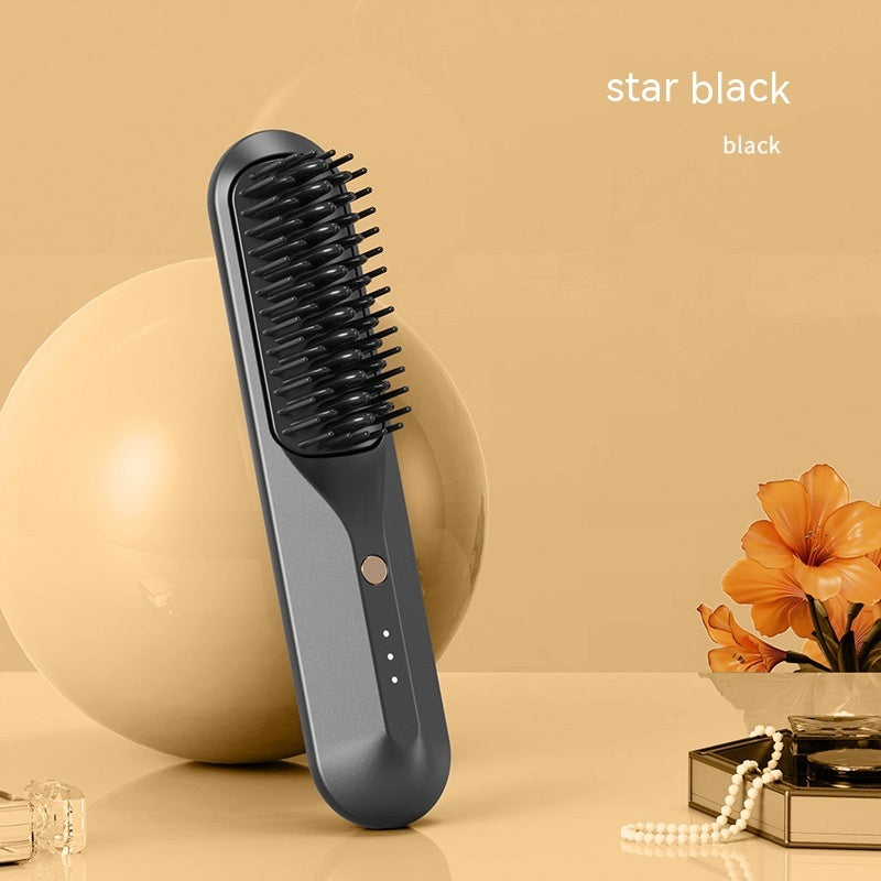 Wireless Straight Comb Portable with Lithium Battery and Direct Hair Charging - wireless straight comb portable direct