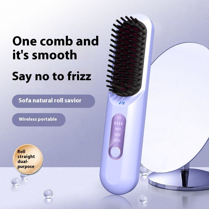 Wireless Straight Comb with Anion for Hair Care and Moisturizing - wireless straight comb anion chf