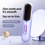 Wireless Straight Comb with Anion for Hair Care and Moisturizing - wireless straight comb anion chf