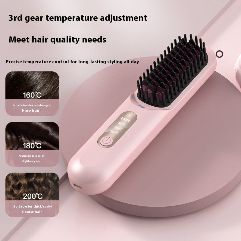 Wireless Straight Comb with Anion for Hair Care and Moisturizing - wireless straight comb anion chf