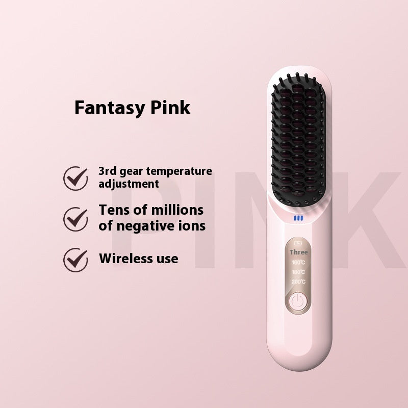 Wireless Straight Comb with Anion for Hair Care and Moisturizing - wireless straight comb anion chf