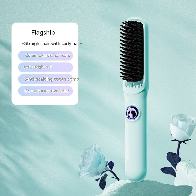 Wireless Straight Comb with Anion for Portable Hair Styling - Teleplus wireless straight comb anion portable hair curler