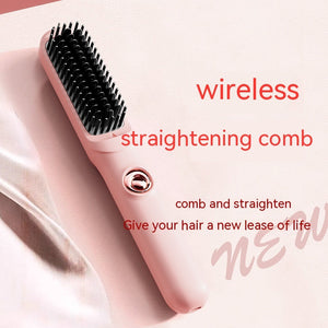 Wireless Straight Comb with Anion for Portable Hair Styling - Teleplus wireless straight comb anion portable hair curler