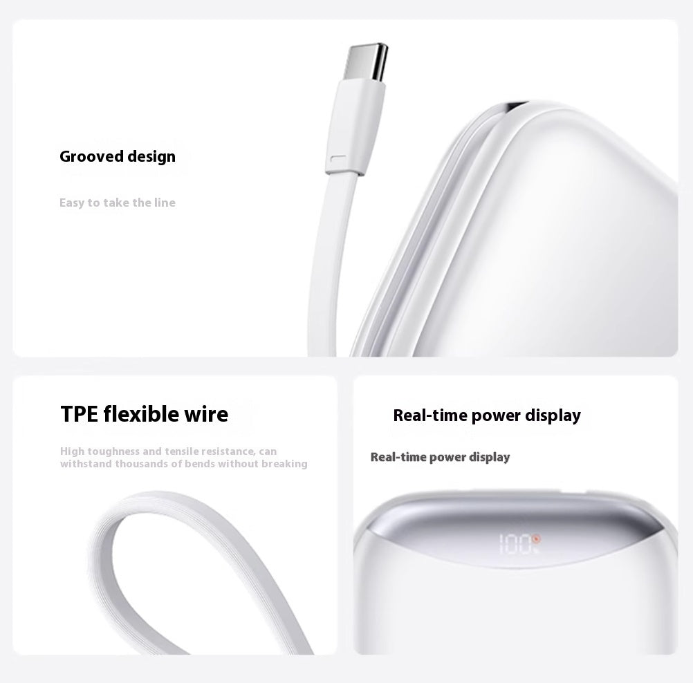 With Cable Compact And Portable Large Capacity Power - portable large capacity power