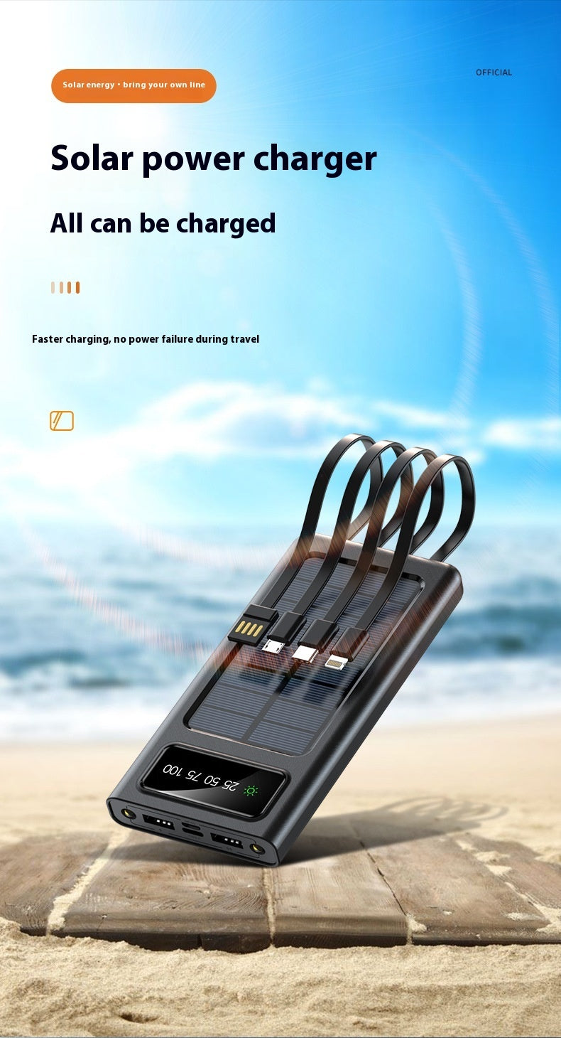 With Cable Four-wire Solar Energy Portable Battery For Mobile Phones - Solar Energy Portable Battery for Mobile Phones