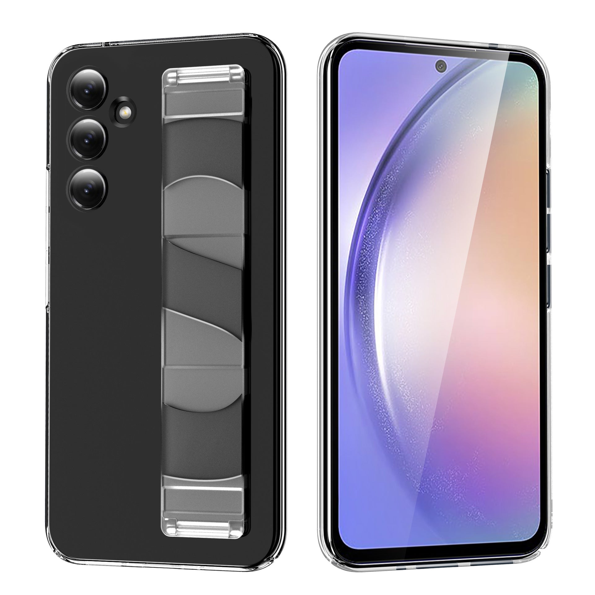 WLS Silicone Wristband Black Blue White Frosted Transparent Bracelet - [wls silicone wristband]