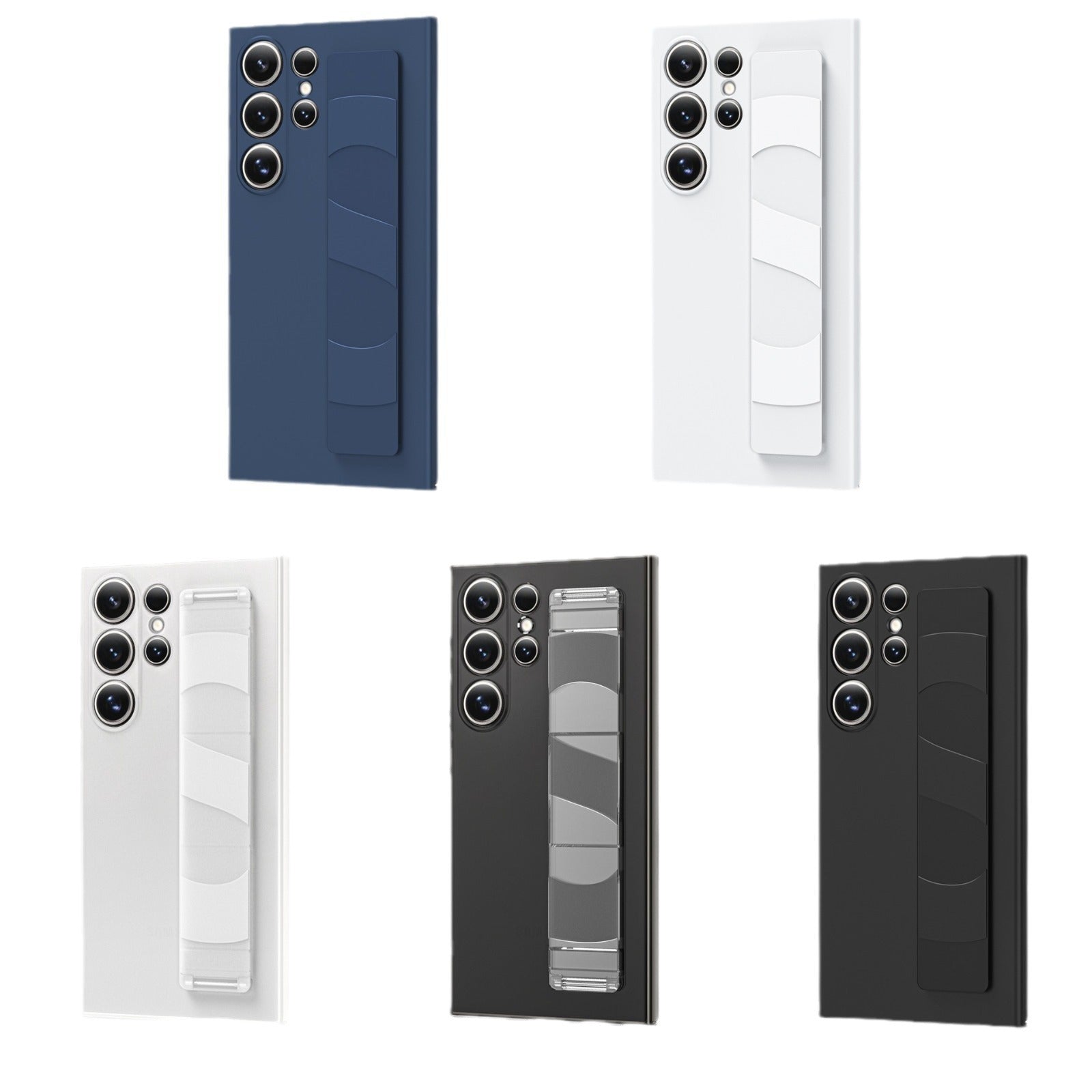 WLS Silicone Wristband Black Blue White Frosted Transparent Bracelet - [wls silicone wristband]